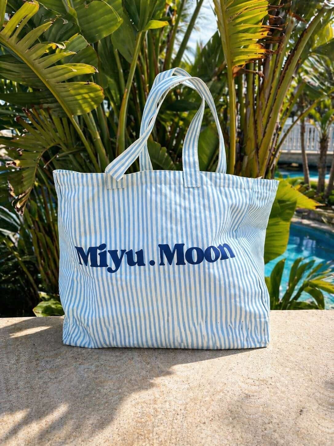 Beachbag blue stripes