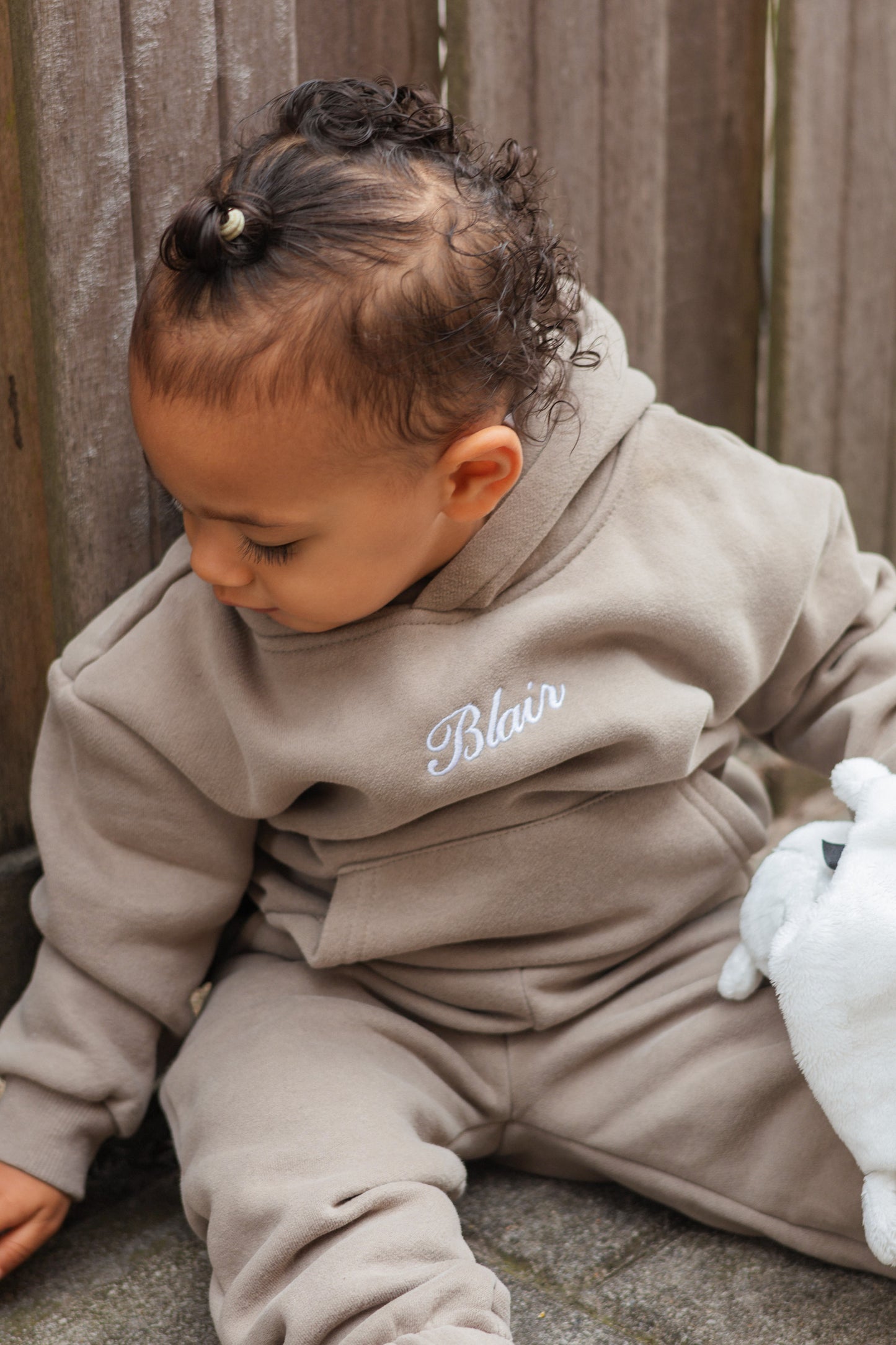 Hoodieset lichtgroen/grijs